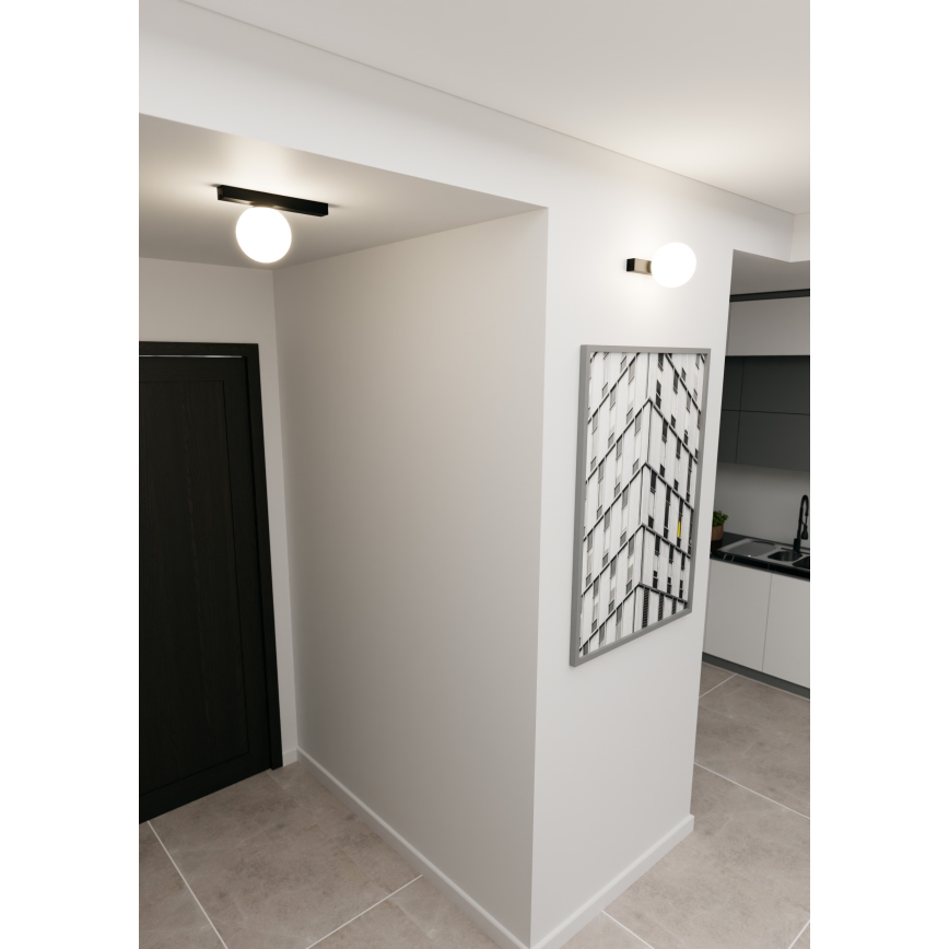 Φωτιστικό οροφής FIT 1xE14/10W/230V μαύρο/λευκό