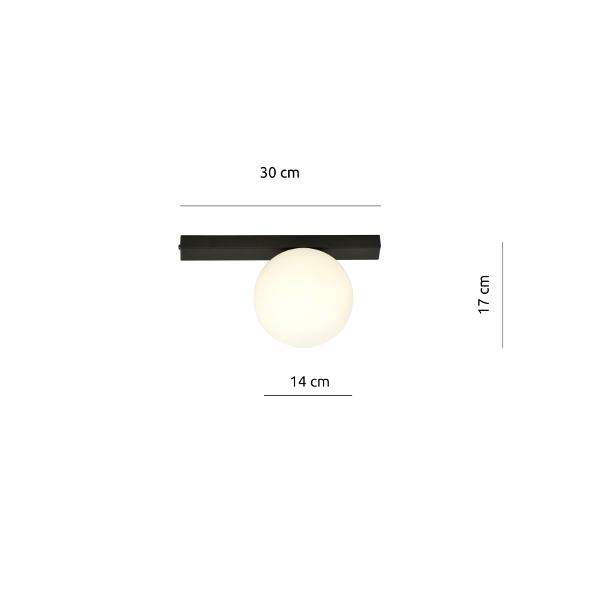 Φωτιστικό οροφής FIT 1xE14/10W/230V μαύρο/λευκό