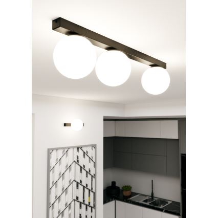 Φωτιστικό οροφής FIT 3xE14/10W/230V μαύρο/λευκό