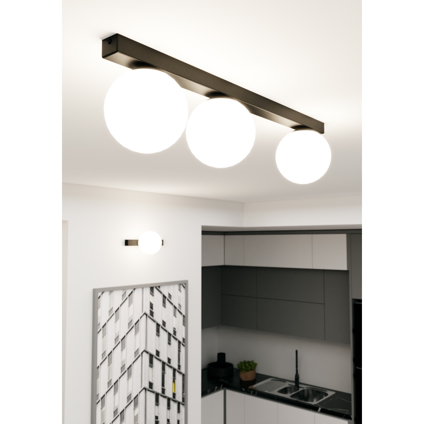 Φωτιστικό οροφής FIT 3xE14/10W/230V μαύρο/λευκό