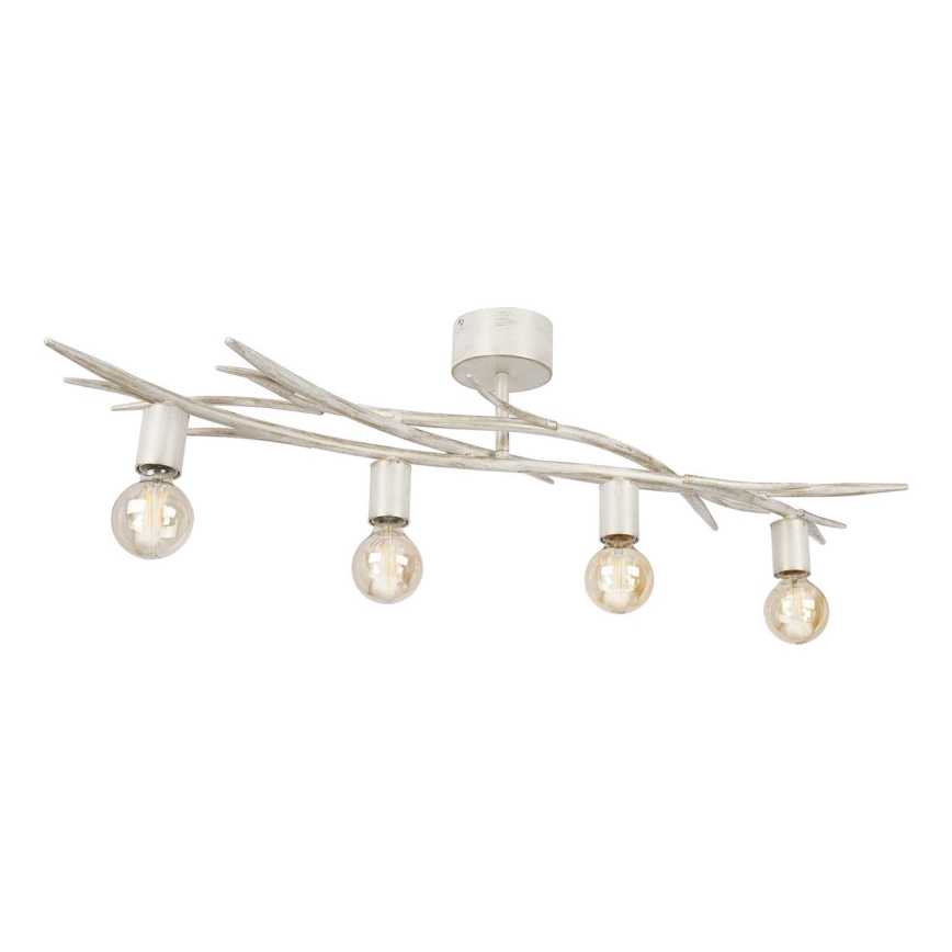 Φωτιστικό οροφής GARNISH 4xE27/15W/230V λευκό/πατίνα