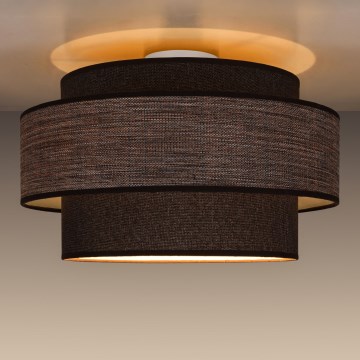 Φωτιστικό οροφής GRACE 1xE27/60W/230V διάμετρος 40 cm καφέ/μπεζ