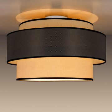 Φωτιστικό οροφής GRACE 1xE27/60W/230V διάμετρος 40 cm κρεμ/γκρι