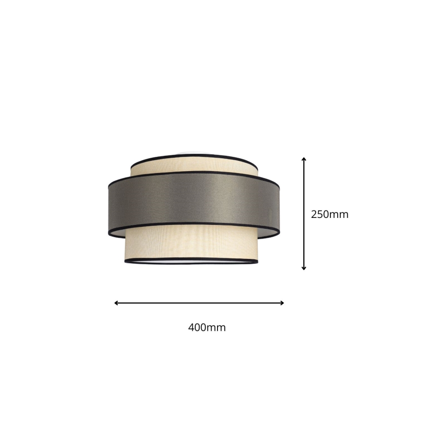 Φωτιστικό οροφής GRACE 1xE27/60W/230V διάμετρος 40 cm κρεμ/γκρι