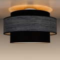 Φωτιστικό οροφής GRACE 1xE27/60W/230V διάμετρος 40 cm μαύρο/γκρι