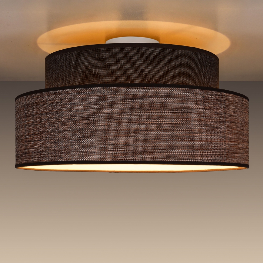Φωτιστικό οροφής GRACE 1xE27/60W/230V καφέ/μπεζ