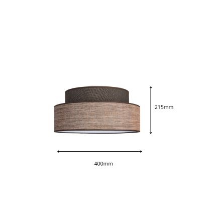 Φωτιστικό οροφής GRACE 1xE27/60W/230V καφέ/μπεζ