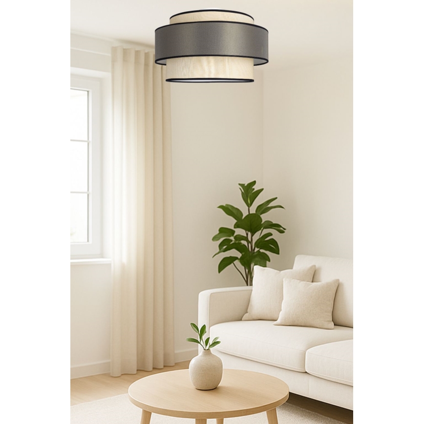 Φωτιστικό οροφής GRACE 1xE27/60W/230V κρεμ/γκρι