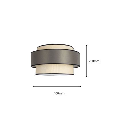 Φωτιστικό οροφής GRACE 1xE27/60W/230V κρεμ/γκρι