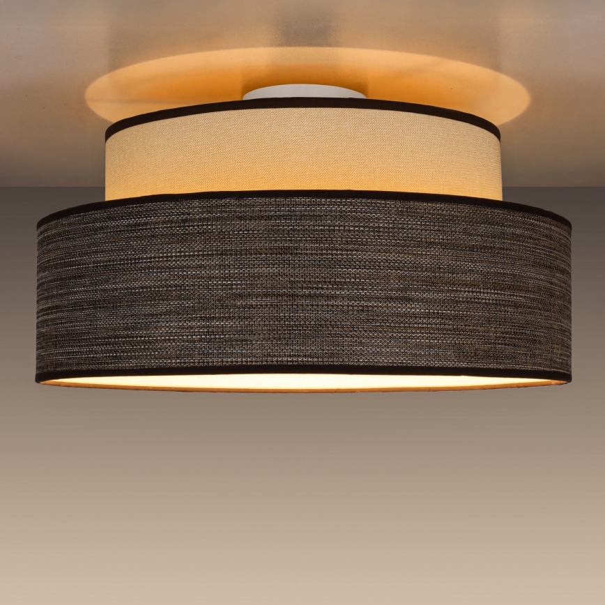 Φωτιστικό οροφής GRACE 1xE27/60W/230V κρεμ/καφέ