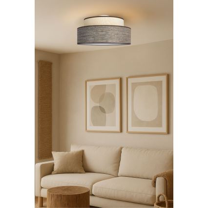Φωτιστικό οροφής GRACE 1xE27/60W/230V κρεμ/καφέ