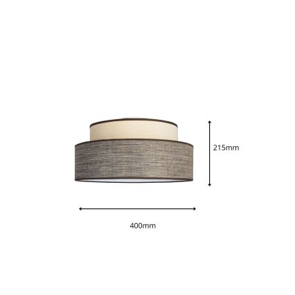 Φωτιστικό οροφής GRACE 1xE27/60W/230V κρεμ/καφέ