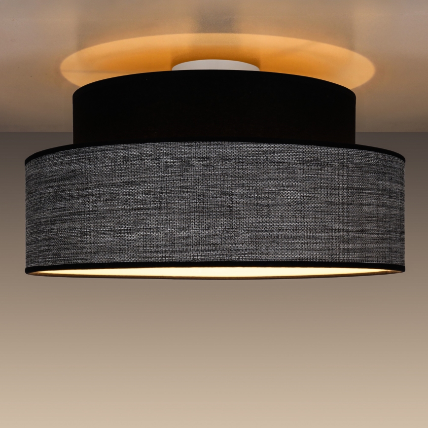 Φωτιστικό οροφής GRACE 1xE27/60W/230V μαύρο/γκρι