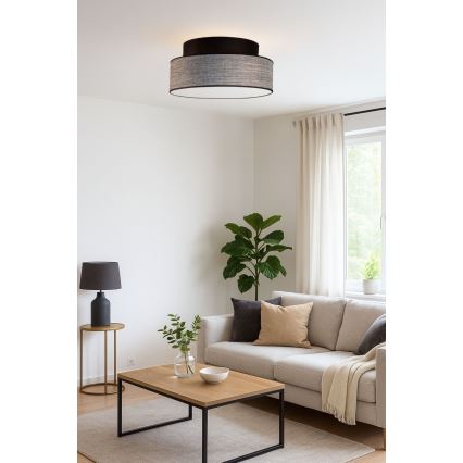 Φωτιστικό οροφής GRACE 1xE27/60W/230V μαύρο/γκρι