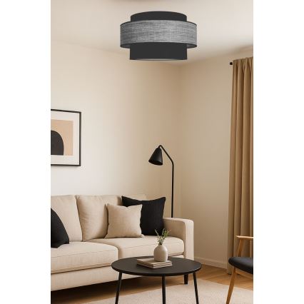 Φωτιστικό οροφής GRACE 1xE27/60W/230V μαύρο/γκρι