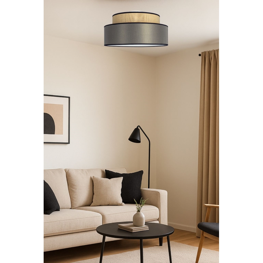Φωτιστικό οροφής GRACE 1xE27/60W/230V μπεζ/καφέ