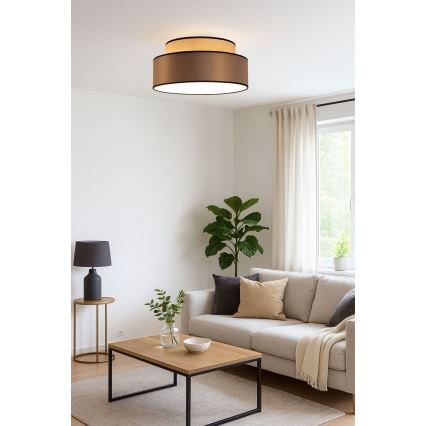 Φωτιστικό οροφής GRACE 1xE27/60W/230V μπεζ/καφέ