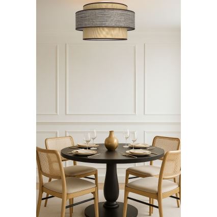Φωτιστικό οροφής GRACE 1xE27/60W/230V μπεζ/καφέ