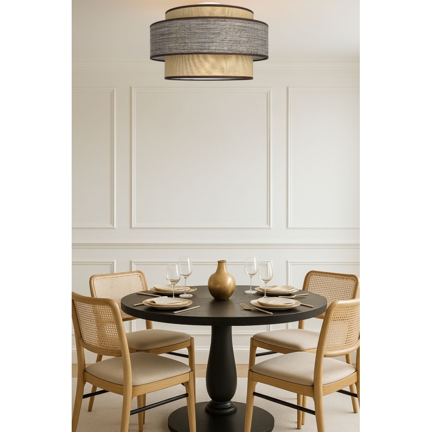 Φωτιστικό οροφής GRACE 1xE27/60W/230V μπεζ/καφέ