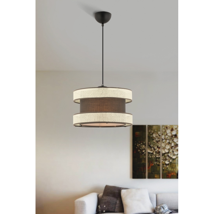 Φωτιστικό οροφής HALO 1xE27/60W/230V καφέ/κρέμα