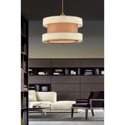 Φωτιστικό οροφής HALO 1xE27/60W/230V καφέ/κρέμα