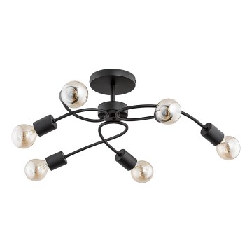 Φωτιστικό οροφής HELIX 6xE27/15W/230V μαύρο