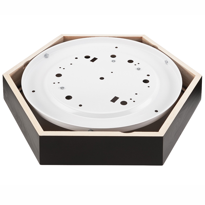 Φωτιστικό οροφής HEX 2xE27/60W/230V διάμετρος 43 cm πεύκο βέγκε