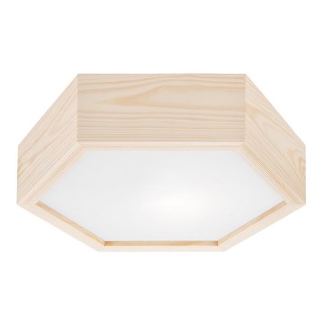 Φωτιστικό οροφής HEX NATURAL 1xE27/60W/230V δ. 32 cm πεύκο