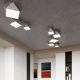 Φωτιστικό οροφής HEXA 2xE27/60W/230V ασημί