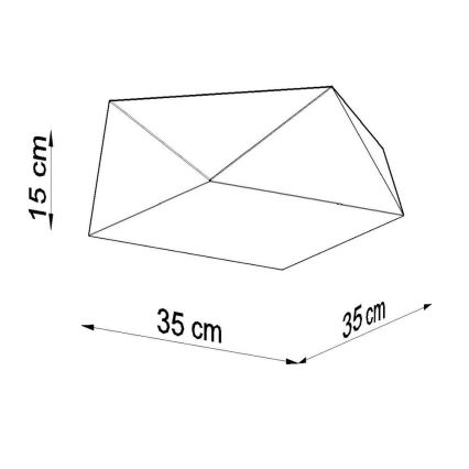 Φωτιστικό οροφής HEXA 2xE27/60W/230V ασημί