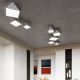 Φωτιστικό οροφής HEXA 3xE27/60W/230V ασημί