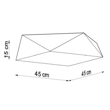 Φωτιστικό οροφής HEXA 3xE27/60W/230V ασημί