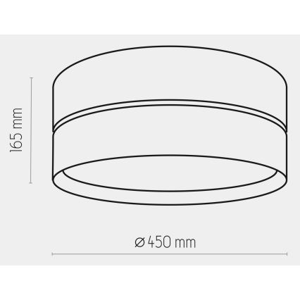 Φωτιστικό οροφής HILTON 3xE27/15W/230V δ. 45 cm ορείχαλκο/μαύρο