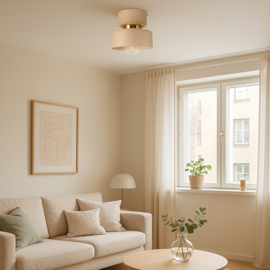 Φωτιστικό οροφής IGNIA 1xE27/60W/230V taupe