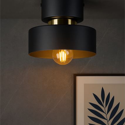 Φωτιστικό οροφής IGNIA 1xE27/60W/230V μαύρο