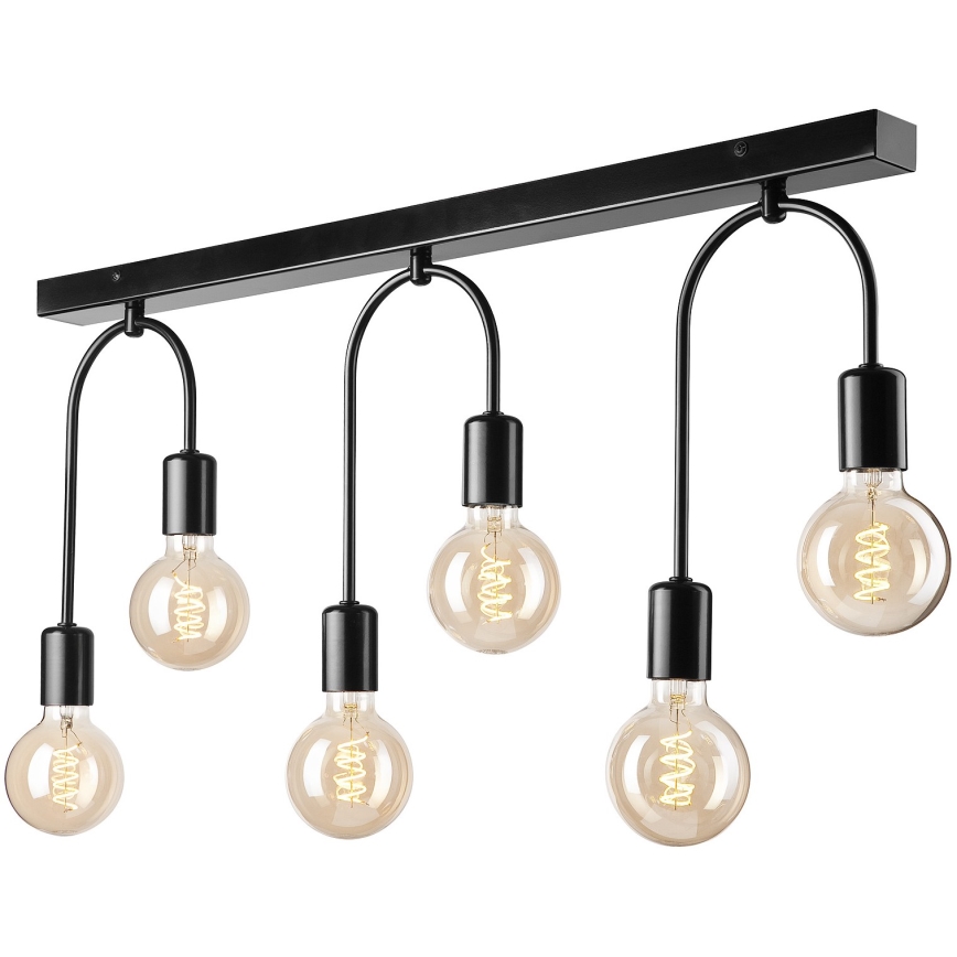 Φωτιστικό οροφής JANO 6xE27/15W/230V μαύρο