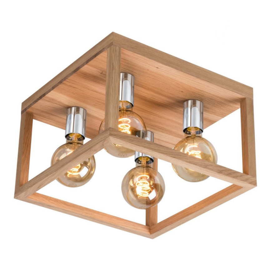 Φωτιστικό οροφής KAGO 4xE27/60W/230V δρυς