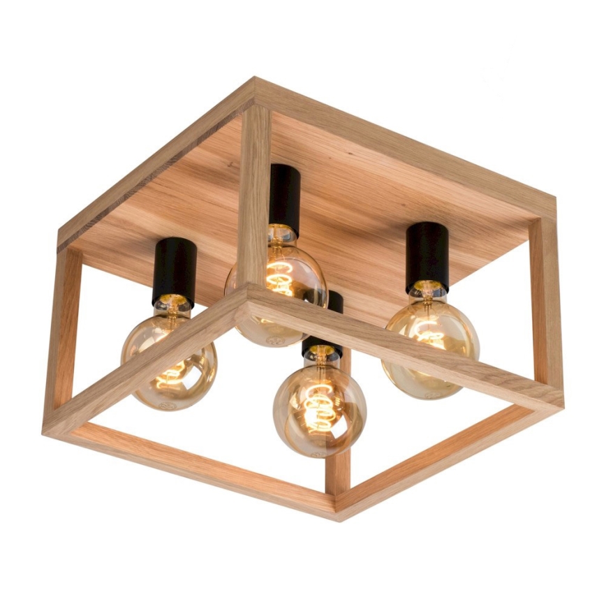 Φωτιστικό οροφής KAGO 4xE27/60W/230V ματ δρυς