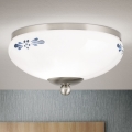Φωτιστικό οροφής LANDHAUS 1xE27/60W/230V διάμετρος 21 cm ματ χρώμιο/λευκό