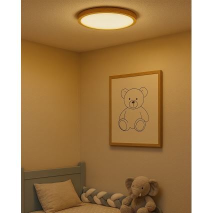 Φωτιστικό οροφής LED/24W/230V 3000/4000/6500K, διάμ. 30 cm, μπεζ