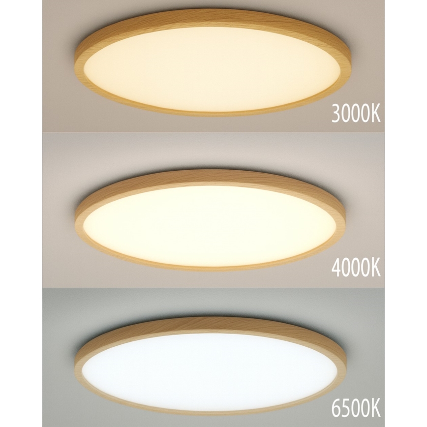 Φωτιστικό οροφής LED/24W/230V 3000/4000/6500K, διάμ. 30 cm, μπεζ