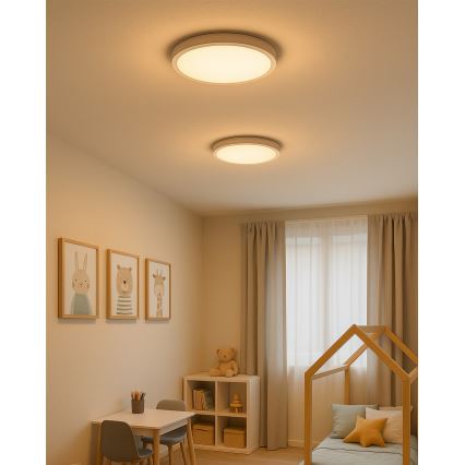 Φωτιστικό οροφής LED 24W 230V, επιλογή θερμοκρασίας χρώματος 3000/4000/6500K, διάμ. 30 εκ., λευκό