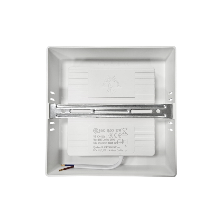 Φωτιστικό οροφής LED BLOCK LED/12W/230V 4000K 16,7x16,7 cm λευκό
