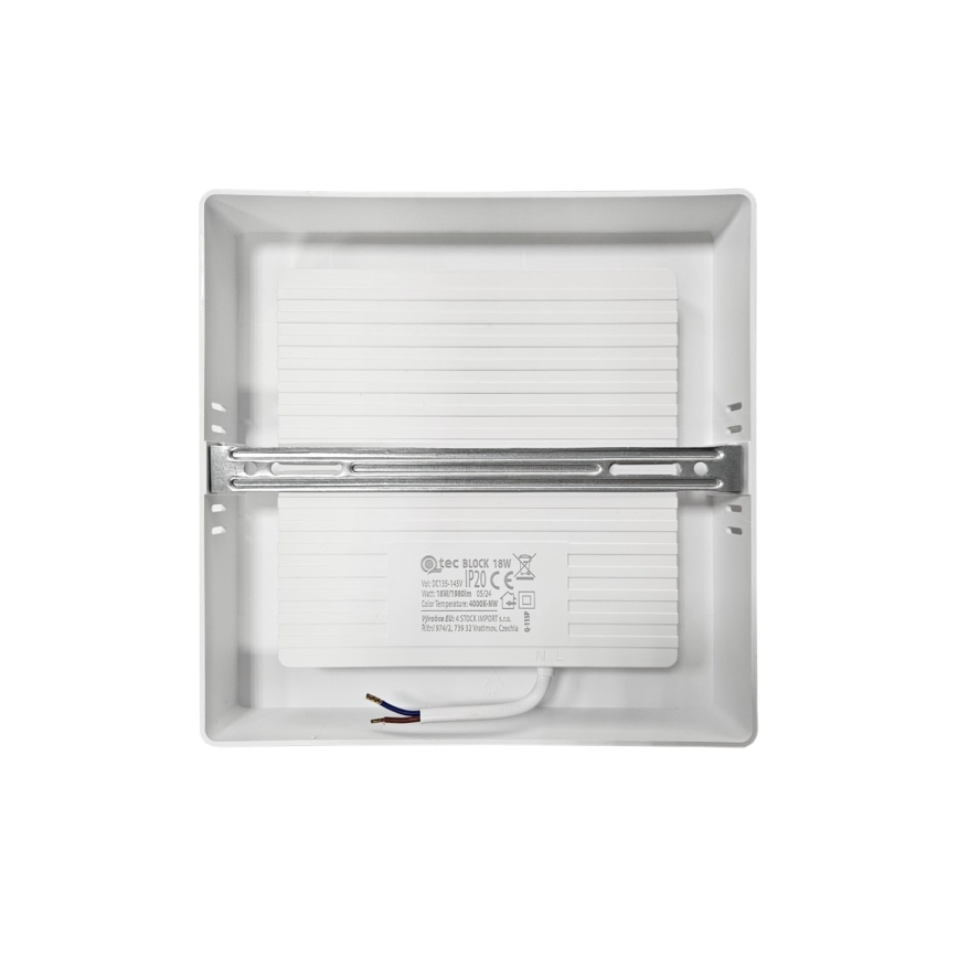 Φωτιστικό οροφής LED BLOCK LED/18W/230V 4000K 21,4x21,4 cm λευκό