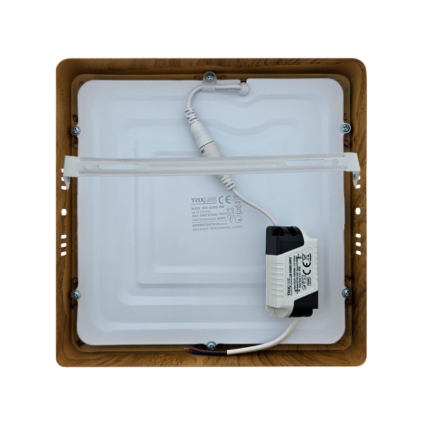 Φωτιστικό οροφής LED BLOCK LED/18W/230V 4200K 22x22 cm καφέ