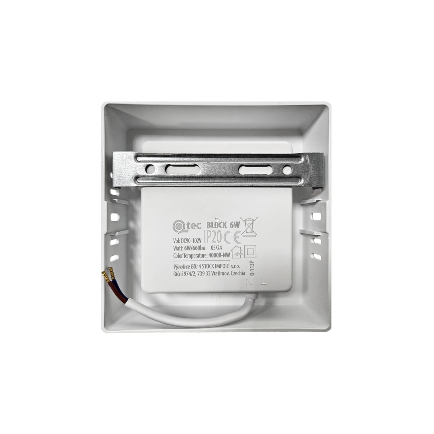 Φωτιστικό οροφής LED BLOCK LED/6W/230V 4000K 12x12 cm λευκό