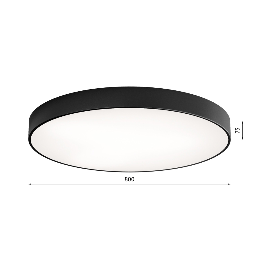 Φωτιστικό οροφής LED CLEO LED/96W/230V 3000K διάμετρος 80 cm μαύρο