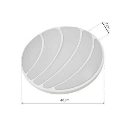 Φωτιστικό οροφής LED Dimmable SHELL WHITE LED/40W/230V + τηλεχειριστήριο