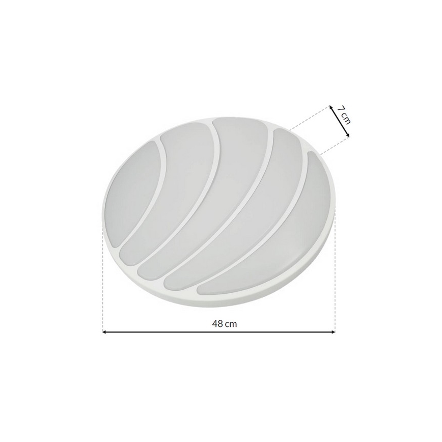 Φωτιστικό οροφής LED Dimmable SHELL WHITE LED/40W/230V + τηλεχειριστήριο
