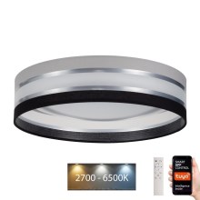 Φωτιστικό οροφής LED Dimmable SMART CORAL LED/24W/230V Wi-Fi Tuya μαύρο/γκρι + τηλεχειριστήριο